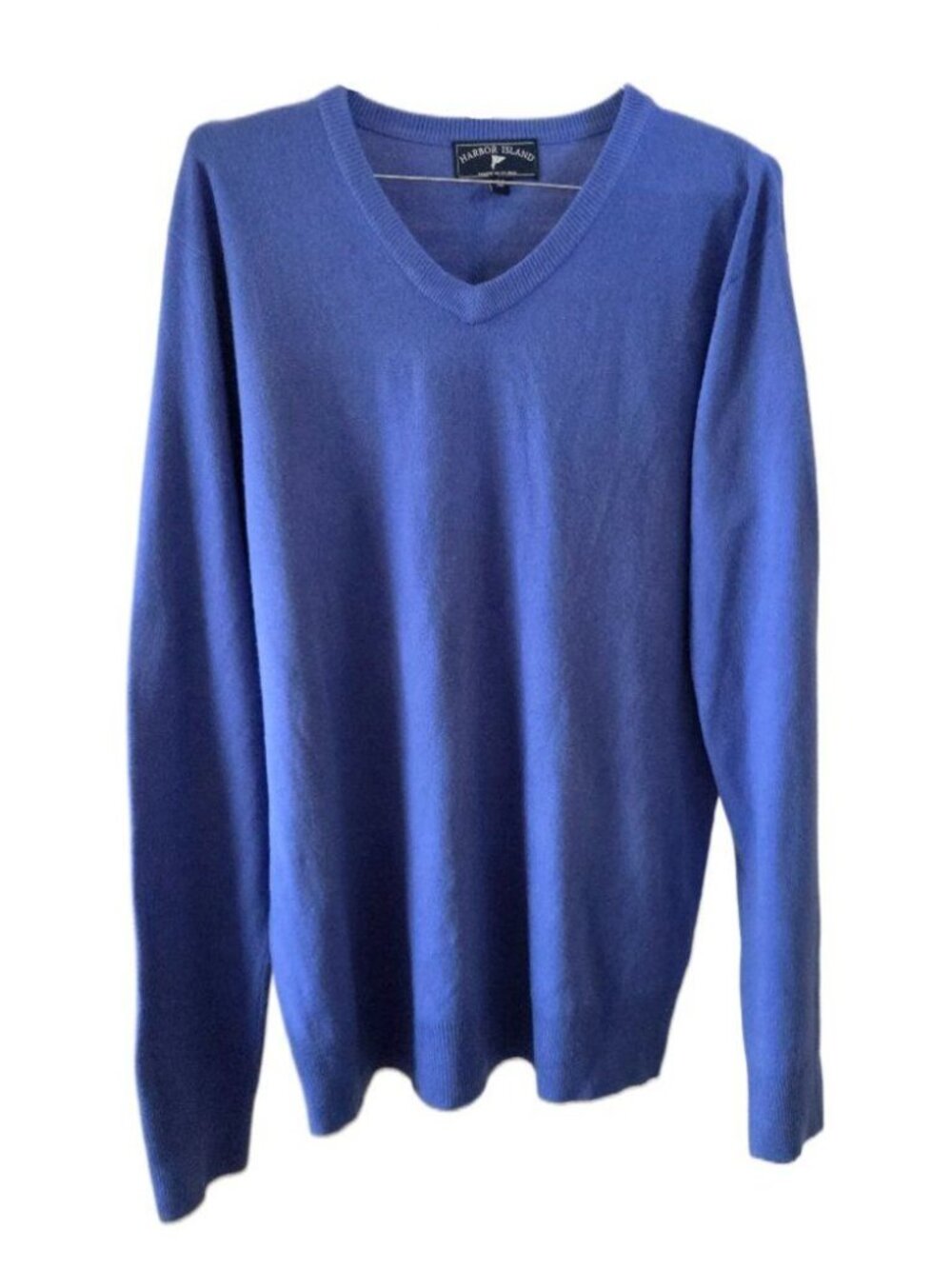 Harbor Island Blue V-Neck Long Sleeve Sweater